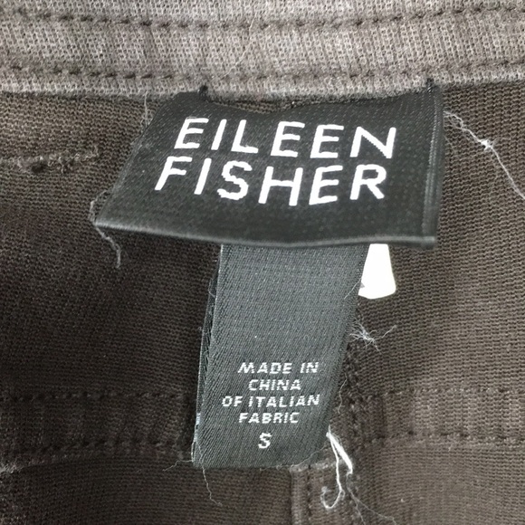 Eileen Fisher Straight Leg Pants Womens Small Gray Cotton - Picture 8 of 9